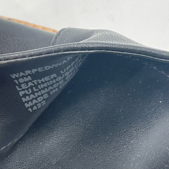 NEW STEVE MADDEN Warped Heels Size 10 Platform Leather Black Cork Y2K Inspired - Picture 3 of 12